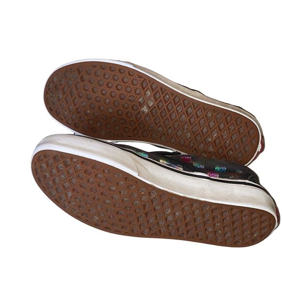 Vans Iridescent Checkered Checkerboard Low Top Skater Sneaker Classic Slip On - Picture 7 of 10